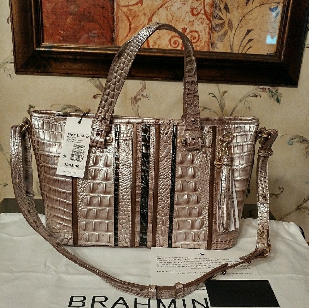 Brahmin Mini Asher Chardonnay Seine 👛
